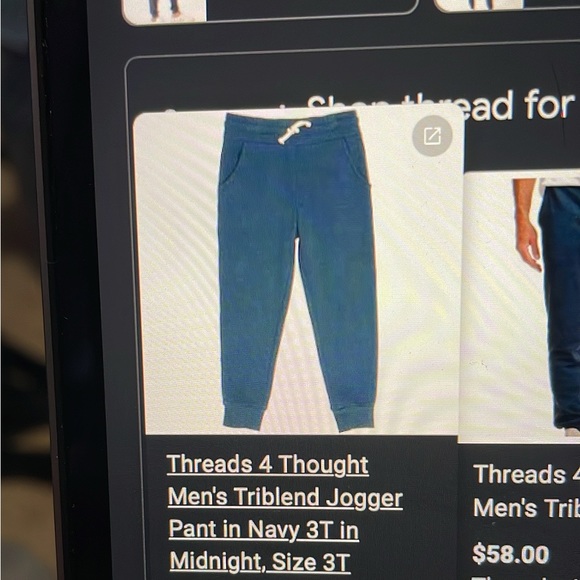 Threads 4 Thought blue jogger pants - Picture 5 of 7